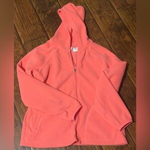 Coral zip up hoodie